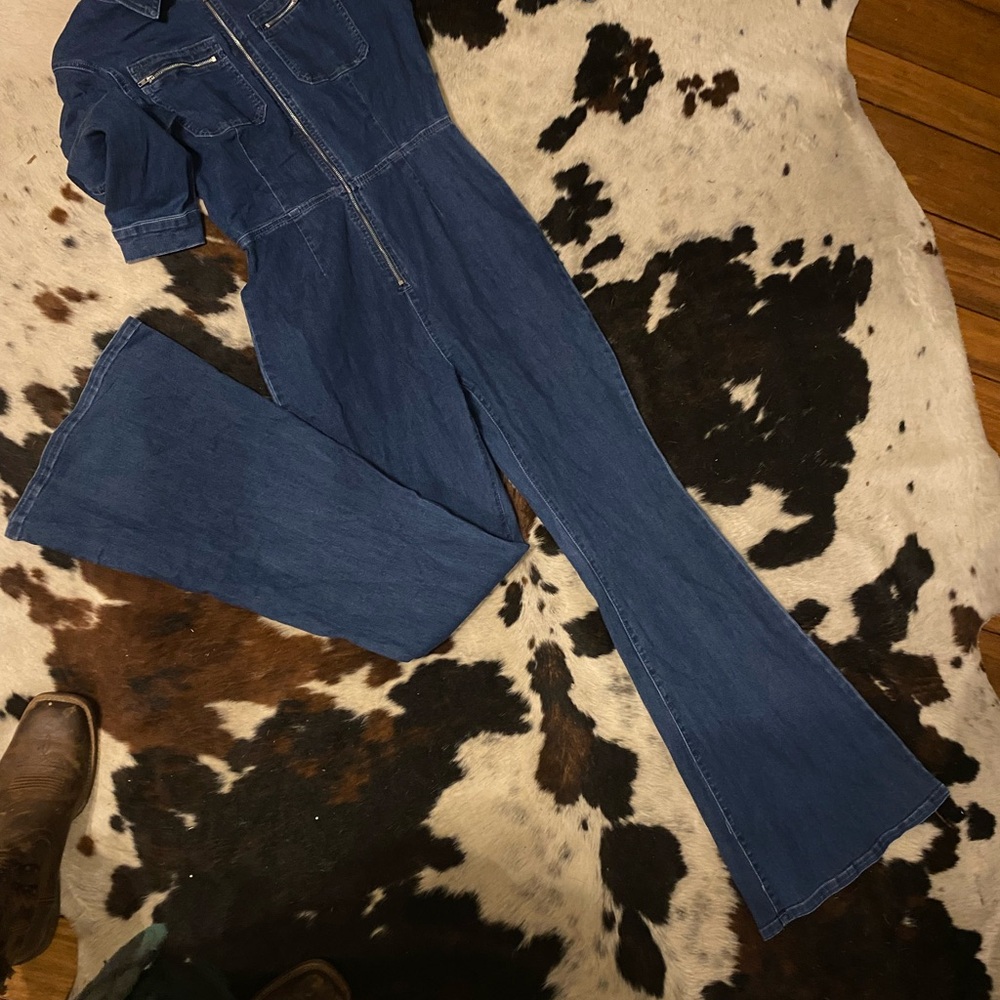 Women's Blue Denim Jumpsuit romper western